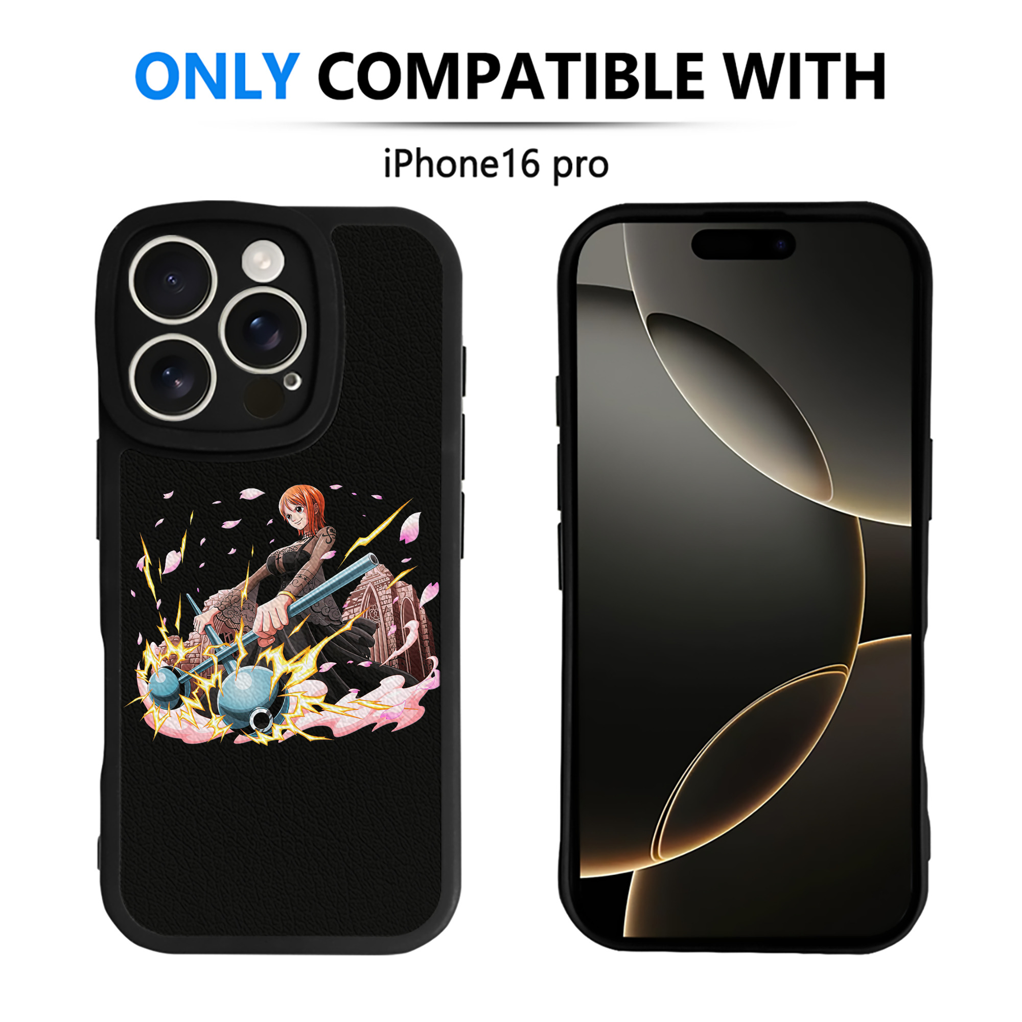 （画像用） ワンピース ナミ ONE PIECE Nami 【iPhone 16シリーズ対応】シリコンスマホケース（レザー調） 材質：シリコン